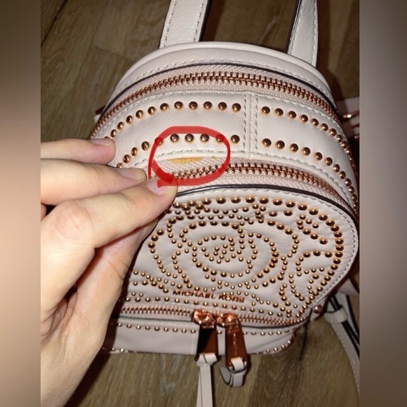Michael Kors Rhea mini rose studded leather backpack - Picture 5 of 13